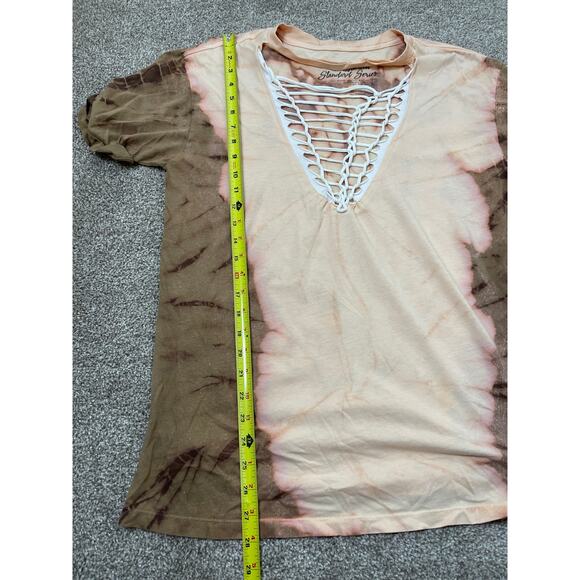 Affliction Standard Series Women's Distress Western Pepper Wash Web T-shirt M - Picture 11 of 12